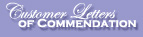Customer Letters of Commendation